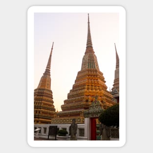 Second entrance view to Phra Chedi Rai with two guardians Sticker